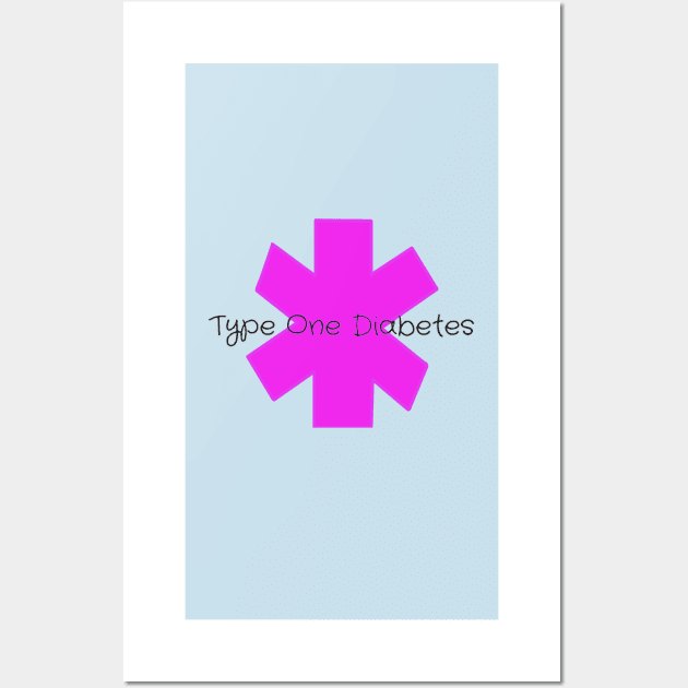 Type One Diabetes - Magenta Wall Art by CatGirl101